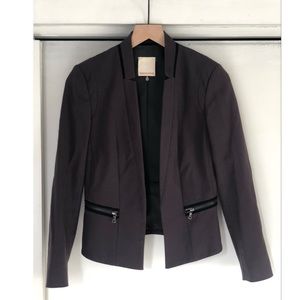 Rebecca Taylor soft navy peplum blazer, size 4